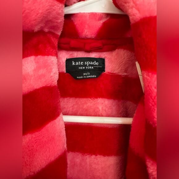 NWT - Kate Spade - Red Striped Women's Robe - Picture 3 of 6